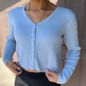Brandy Melville Blue Cardigan Sweater